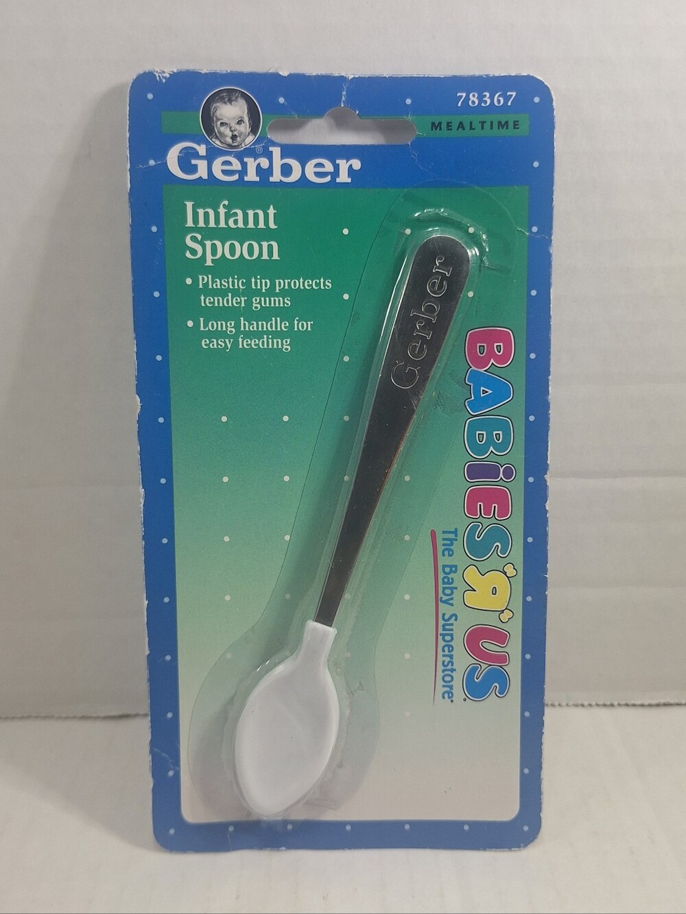 Vintage Gerber Infant Spoon Stainless Steel Plastic Tip Babies R Us Vintage 2000